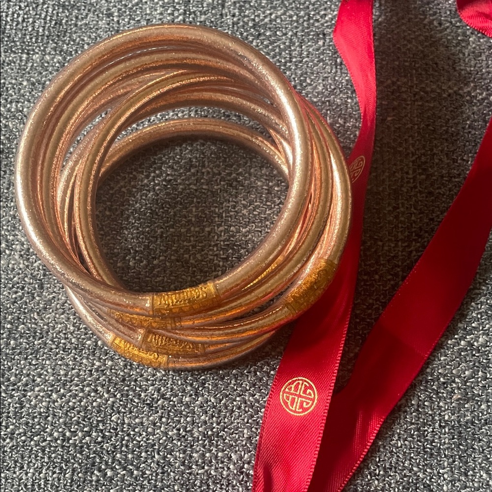 Budhagirl Rose Gold All Weather Bangles (6) Medium